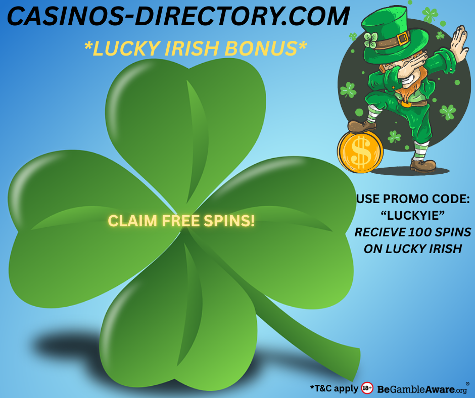 play 100 free spins on lucky Irish slot with this promo code