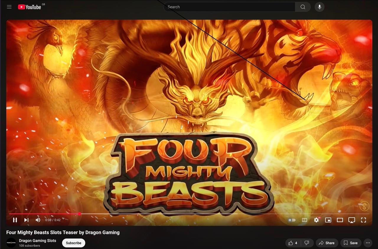 $10 Free Chip Four Mighty Beasts